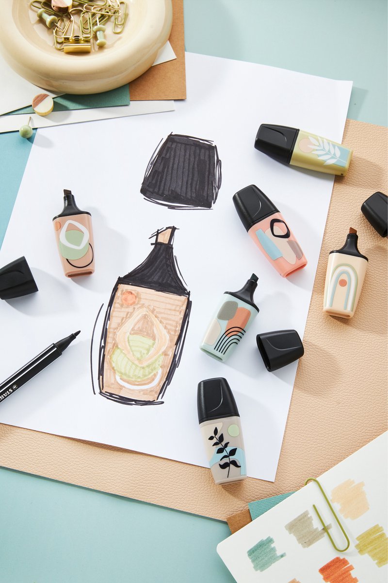 STABILO BOSS MINI NATUREvibes Textmarker — Etui mit 6 Farben